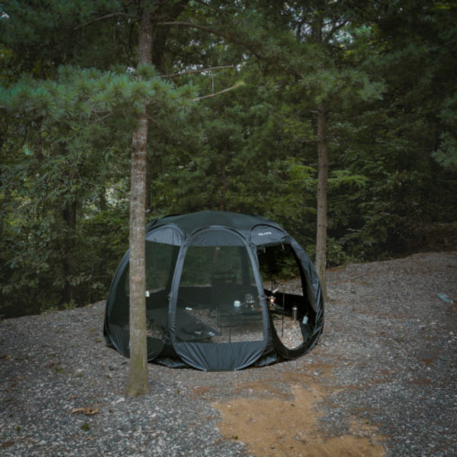 폴라리스캠프 P1 컴팩트 메쉬 원터치 텐트, 블랙, 2-4인용