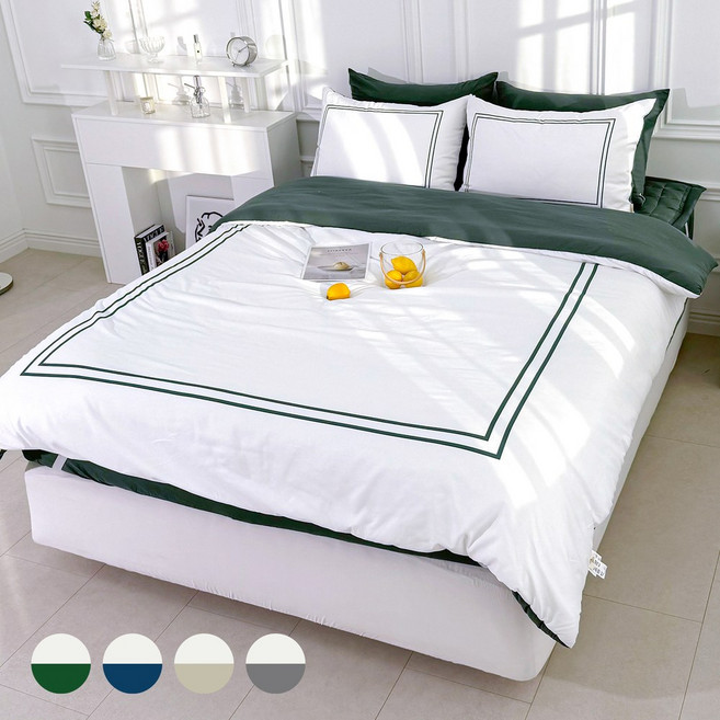 루시드슬립 국내산 갤러리 호텔식 옥수수솜 무봉제 차렵이불 세트