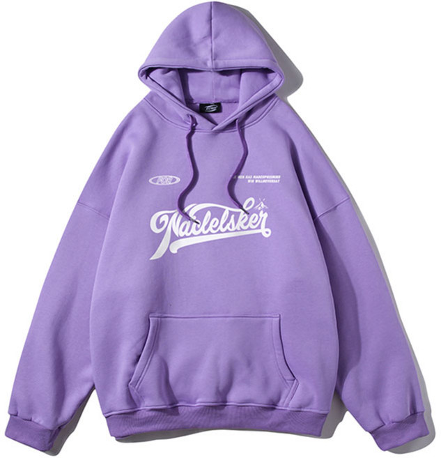 AOULS 남성용 심플 레터링 아웃도어 후드티 W6213