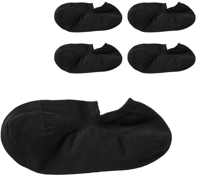 무인양품 여성용 굿피트 직각 얇은 스니커 인 삭스 5켤레 세트 DAF22A3S