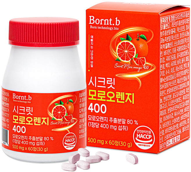 본트비 시크릿 모로오렌지 시칠리아산, 60정, 1개