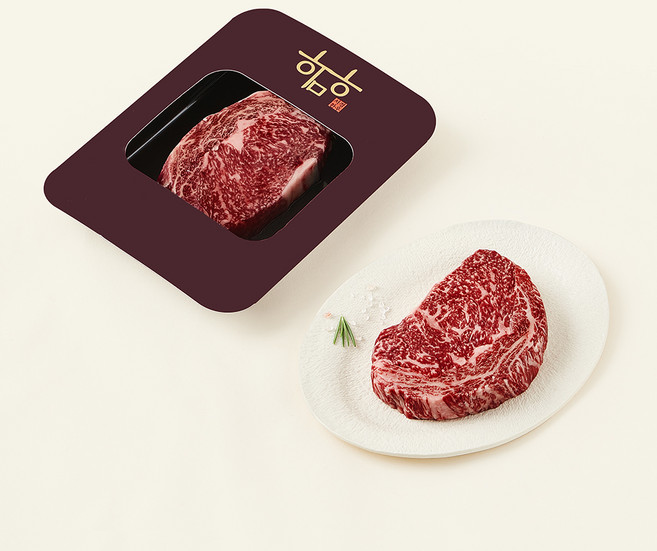 우미우 한우 등심 1++등급 (7) 구이용 (냉장), 200g, 1개