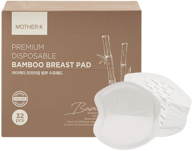 마더케이 프리미엄 밤부 수유패드, 32개입, 1개 - 쿠팡