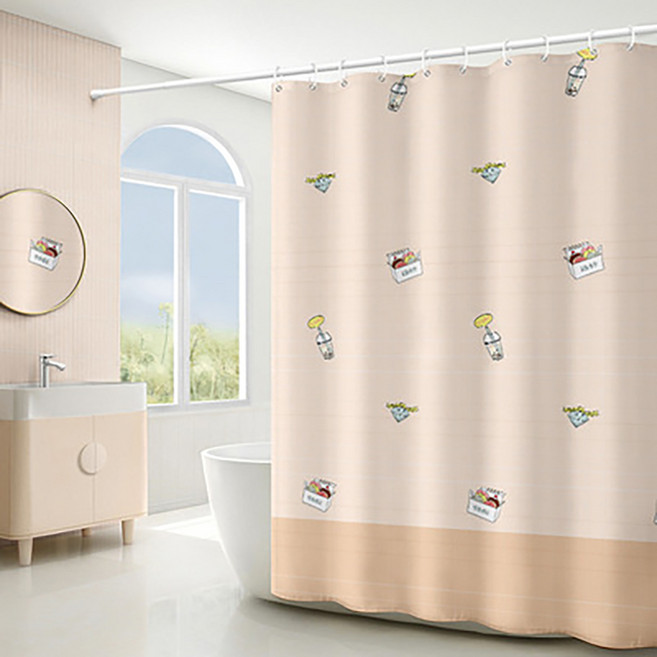 Market A 北歐瑪格麗特浴簾 TYPE2 200 x 200 cm, 1個