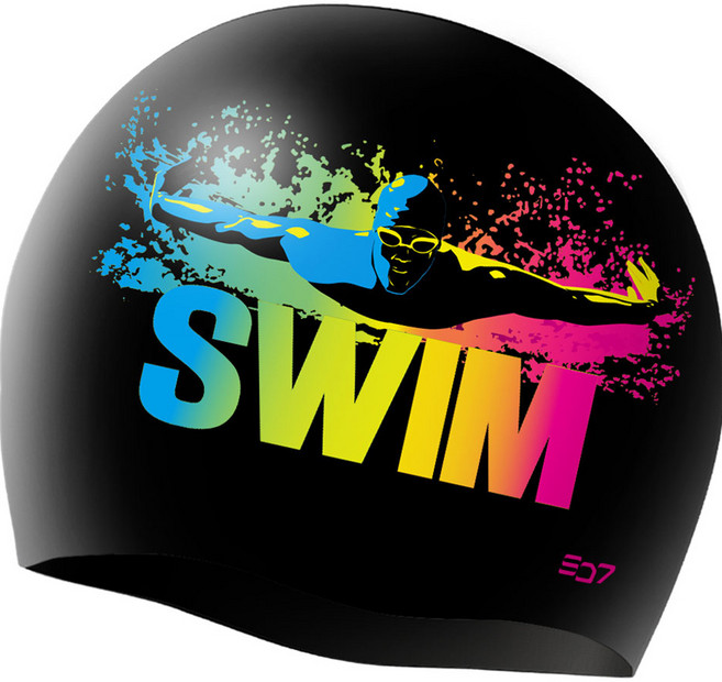 SD7 SWIM BUTTERFLY 泳帽 SGL-CA306, 黑色, 1個