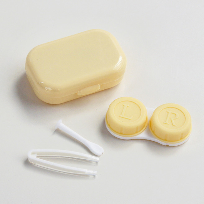 라피던트 파스텔 미니빈 거울케이스 + 집게 + 흡착봉 + 렌즈통 세트