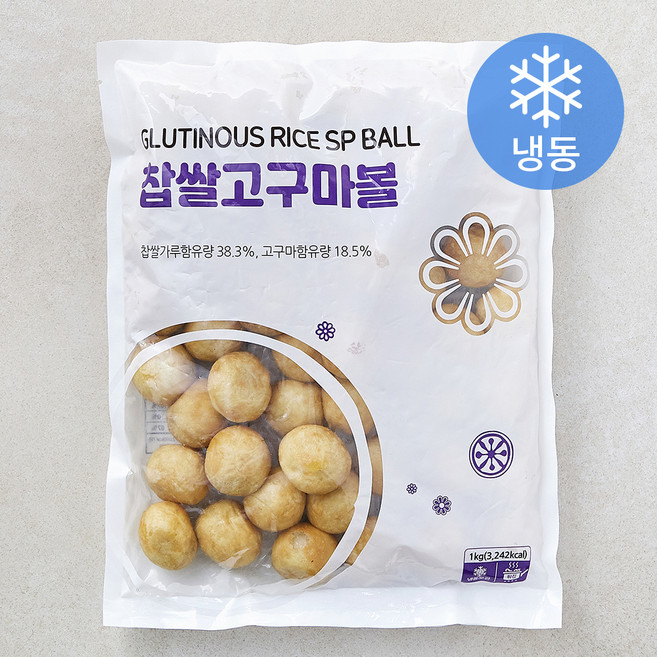 랜시 찹쌀고구마볼 (냉동), 1kg, 1개