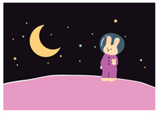 진심디자인 감성 아트웍 디자인캔버스 D 엔조이 키즈 라인 D-55 행성여행 레빗, 화이트