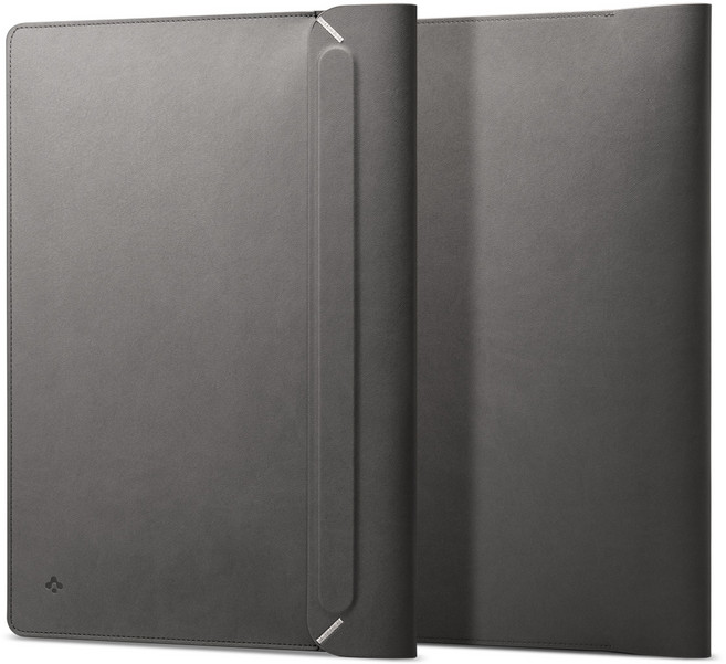 슈피겐 노트북 15 16 맥북 가죽 파우치 슬리브 발렌티누스, 시티그레이(AFA06418), 1개