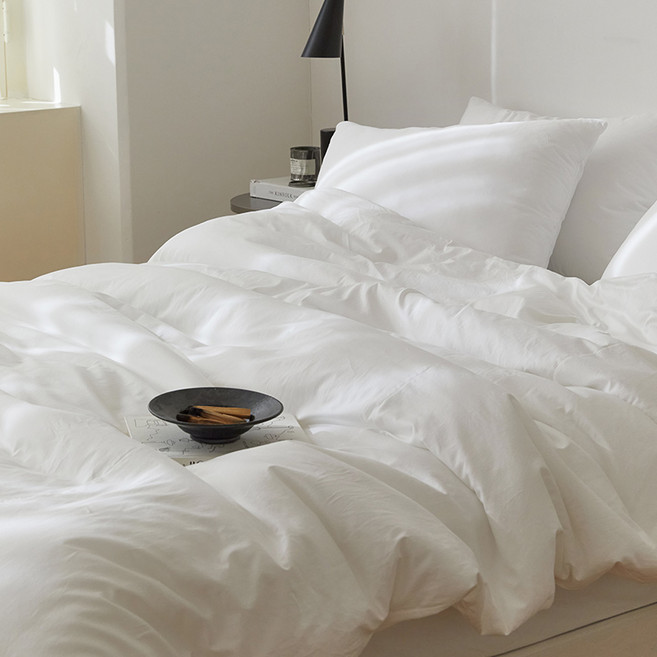 마틸라 고밀도순면 호텔 100수 패딩 이불커버 단품, 화이트
