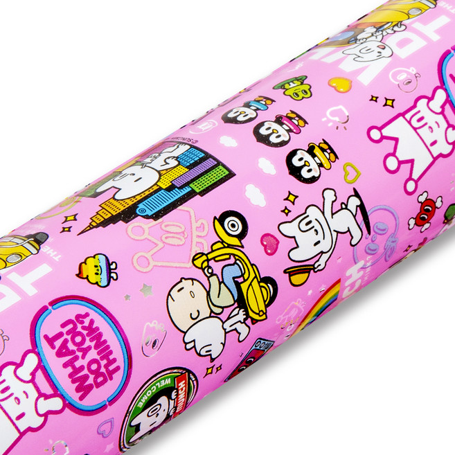 좋은기븐 뭉크 메탈롤 포장지, 핑크, 1개