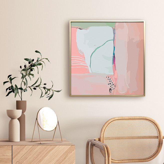 melting studio. Spring Pink Edition 室內裝飾鋁製海報框 03 Clair Blanc, 淺金色
