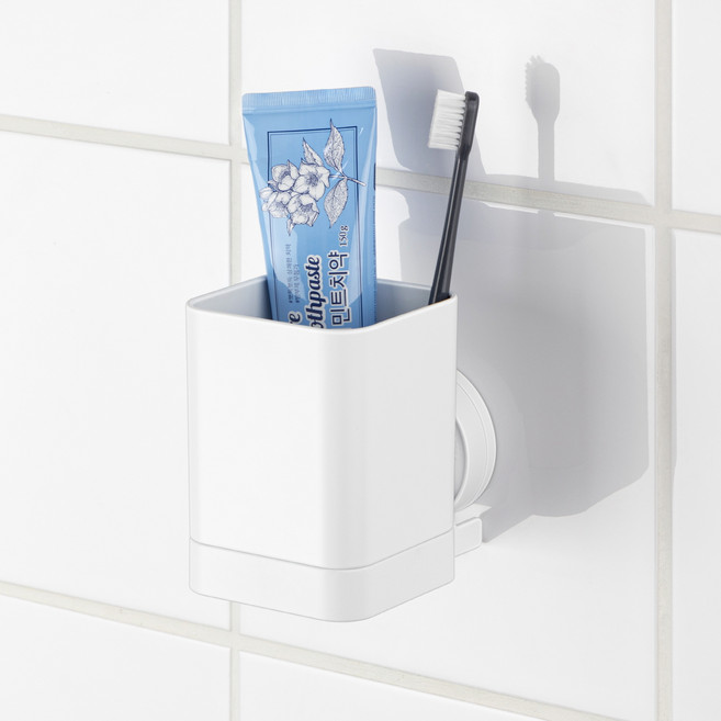 디허브 써니 양치컵 걸이, 화이트, 1개