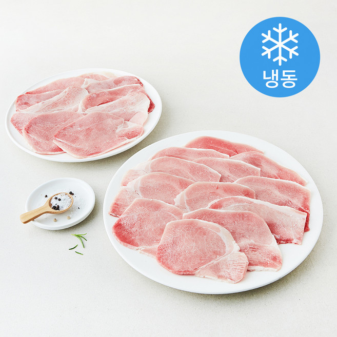 미트엔조이 수입산 돼지 앞다리 슬라이스 3mm 구이용 / 볶음용 (냉동), 1개, 2.5kg