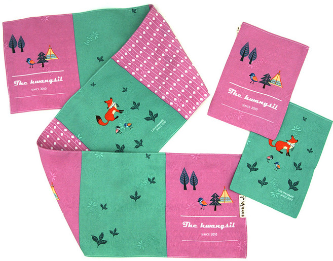 황실 인견 타올 프리미엄 북극여우시리즈 선물세트 3, 혼합색상, 1세트, 1box