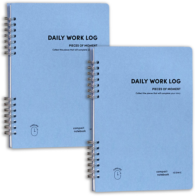 ICONIC A5 每日工作日誌, 藍色, 2個