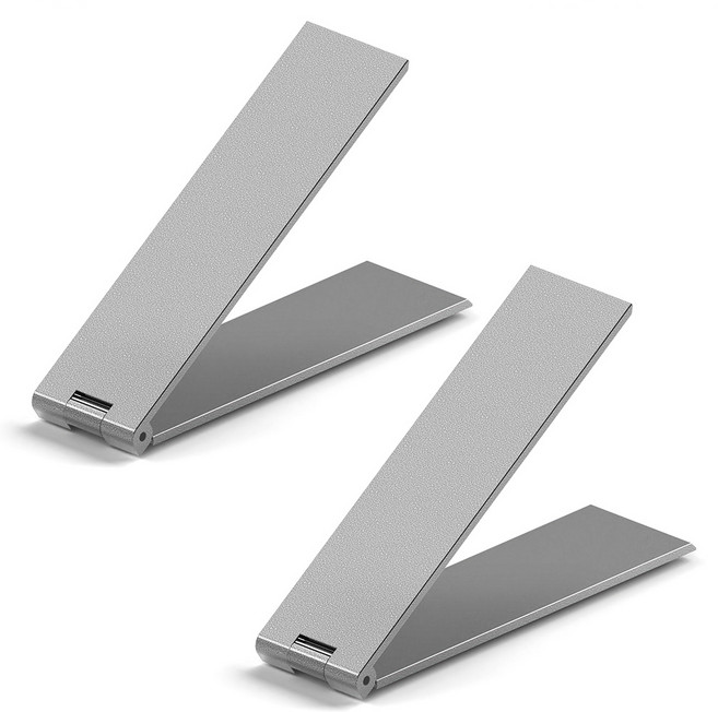 구스페리 미니 휴대폰 스탠드 톡 거치대, 실버, 2개