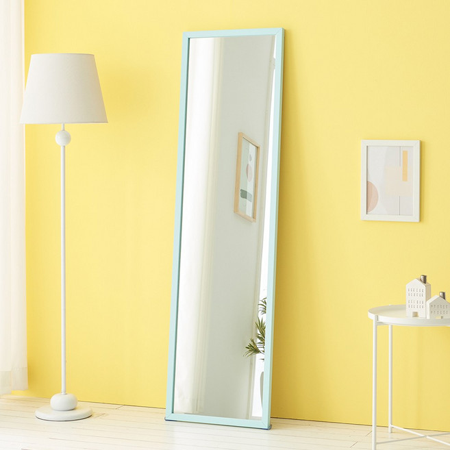 에이스홈 마카롱 사각 와이드M 벽걸이 전신거울, 민트