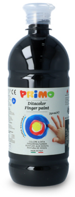 PRiMO 종이나라 핑거페인트 물감 검정, 750ml, 1색