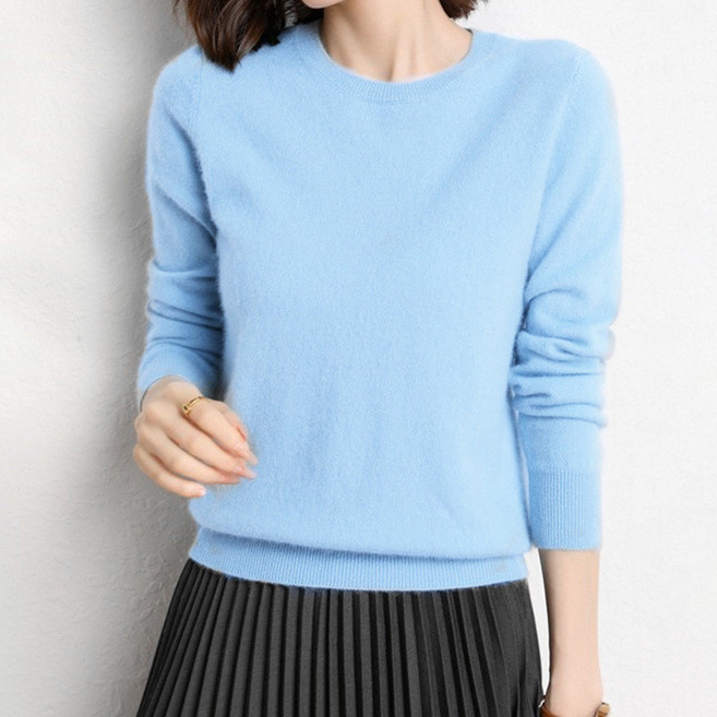 페이퍼먼츠 여성용 보송 컬러 컬렉션 라운드 데일리 니트 11228