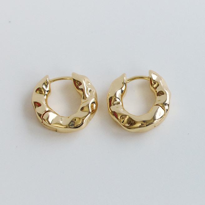 ENCLAIR 女性圈形耳環 18k包金 18 x 18 mm