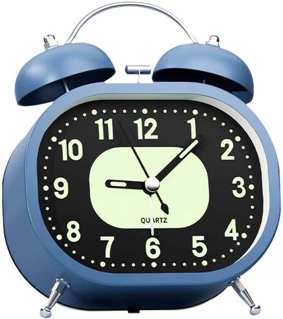 SUNORO 復古機械夜光鬧鐘, 藍色