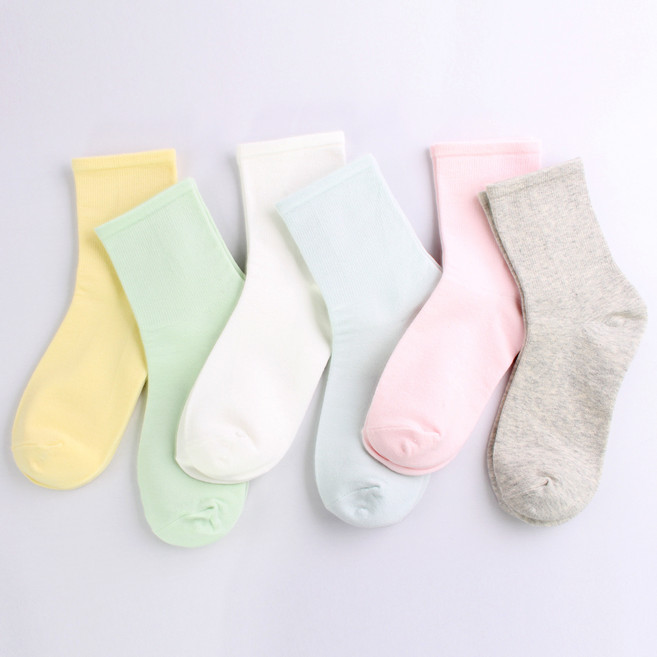 룩시 여성용 소프티 저압박 중목 양말 6족 세트