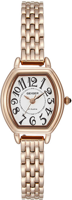 가이거 여성용 메탈시계 GE1233RG + 가죽밴드 세트