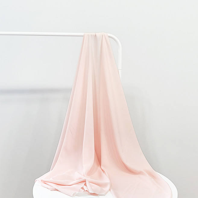 나비손길 두툼한 컬러 쉬폰 원단, 129베이비핑크, 1개