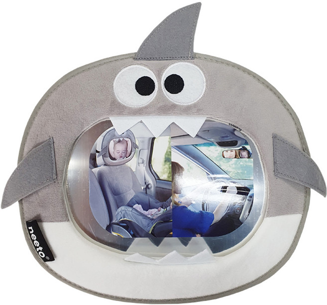 Organic Factory Nitu 汽車座椅寶寶觀察後視鏡, 鯊魚款, 1個