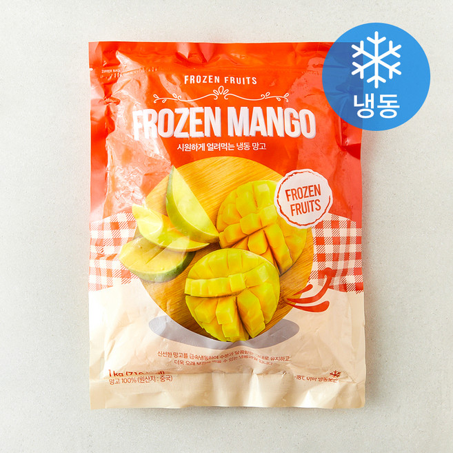 글로벌냉동식품 중국산 망고 다이스 (냉동), 1개, 1kg
