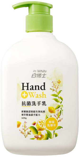Dr.White 白博士 抗菌洗手乳 檸檬馬鞭草, 500g, 1件