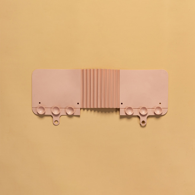 블룸홈 늘어나는 흡착식 실리콘 씽크대 물막이, 핑크, 1개