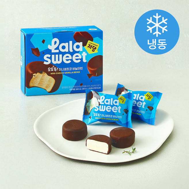 라라스윗 미니생초코 바닐라빈 아이스크림 (냉동), 1개, 10개입, 38ml - 아이스크림 파인트