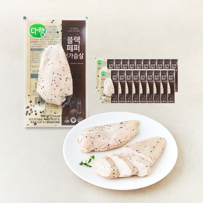 다향 블랙페퍼 닭가슴살, 100g, 20개, 1개입