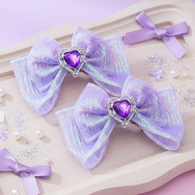 주)비단길 코티나 오로라 리본 집게핀 2p