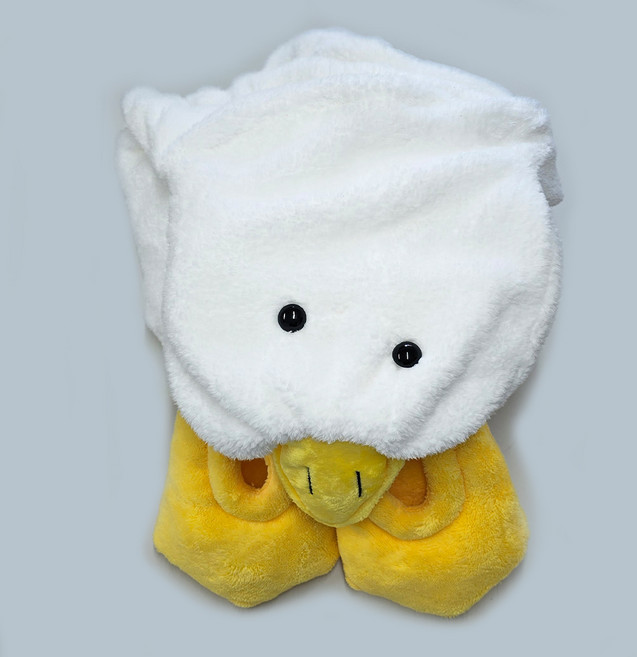 다다랜드 남녀공용 대형 오리 동물 잠옷 + 신발 세트