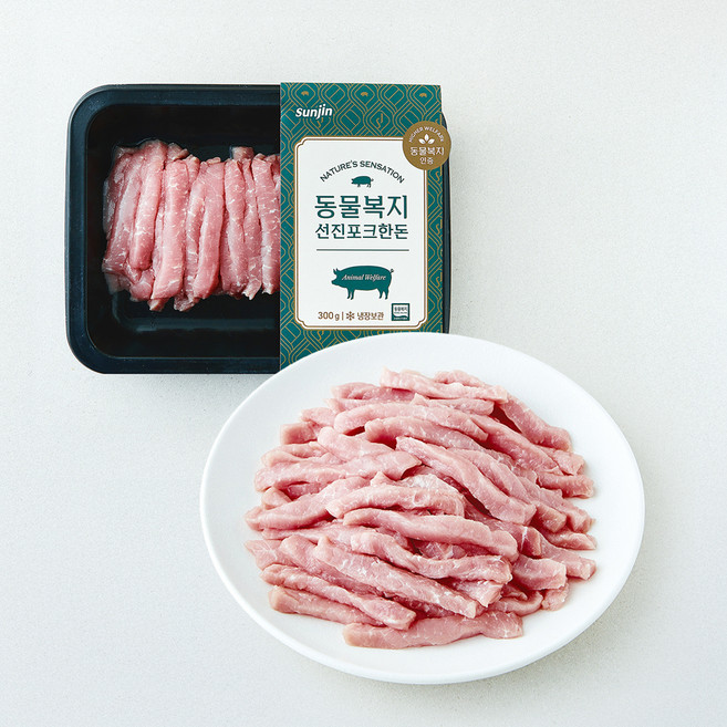 선진포크한돈 동물복지 인증 등심 잡채용 (냉장), 1개, 300g