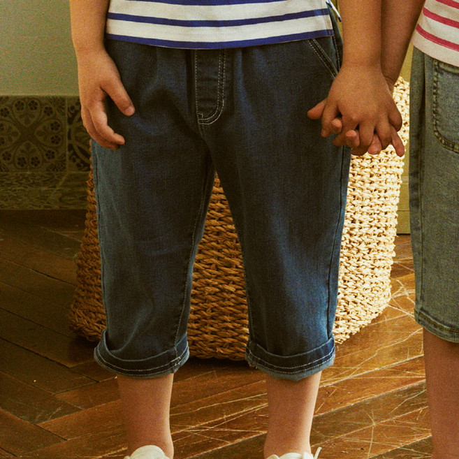 토토헤로스 남아용 TH 핸썸 8부 데님 팬츠