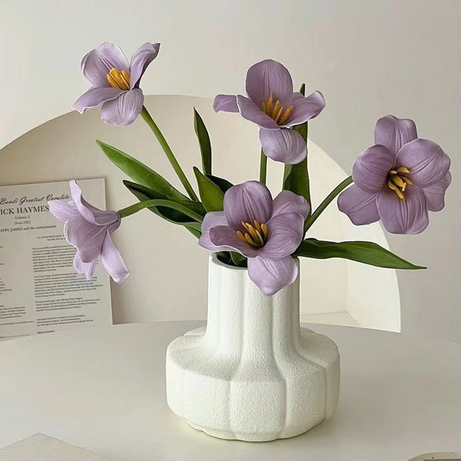 소유공간 조화 밸런스 클린 라인 화병 세트, 퍼플, 1세트