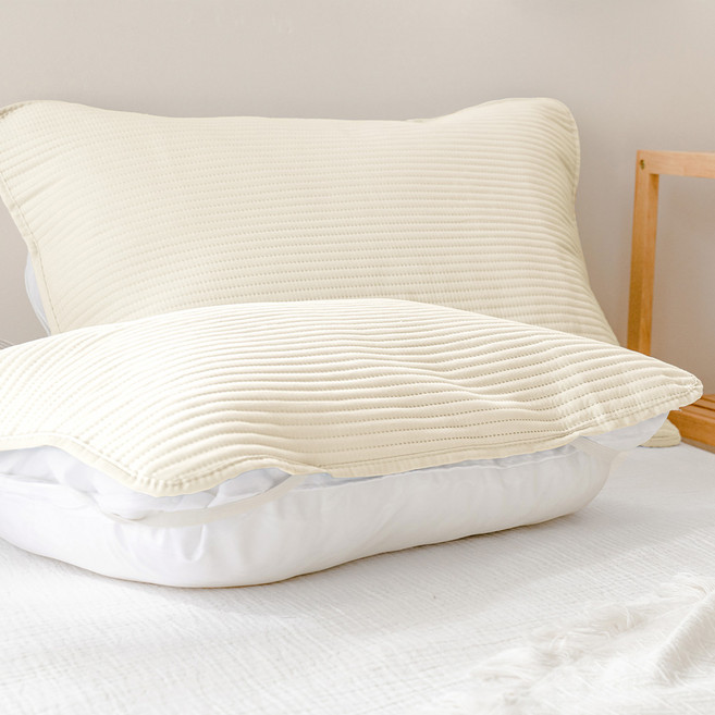 더자리 줄누빔 잘자요 이지 밴딩 베개커버