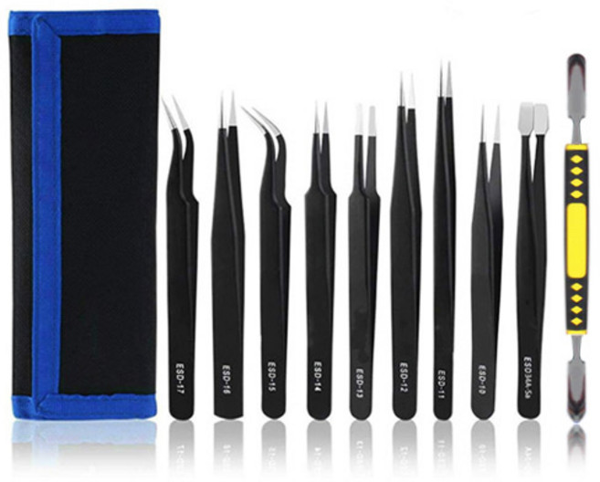 OON 프로페셔널 다용도 핀셋 9종 + 헤라 세트, 혼합색상, 1세트