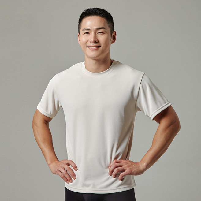 스페클로 남성용 UV차단 흡습속건 기능성 러닝 크루넥 반팔 티셔츠