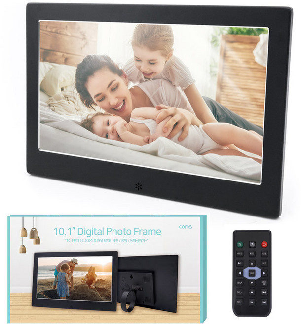 컴스 스마트 디지털 포토 액자 256mm, 혼합색상, BM810
