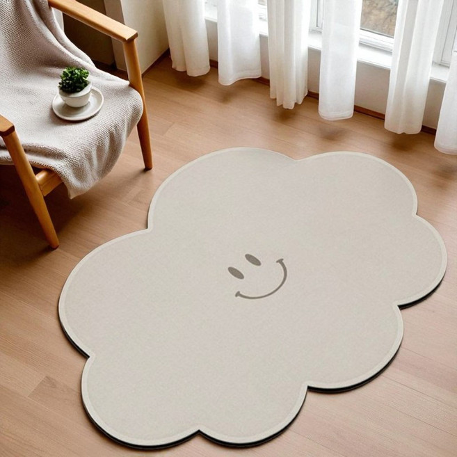 헬로젬 몽글몽글 스마일 규조토 발매트, 포그그레이