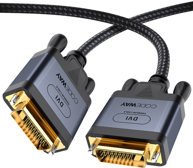 코드웨이 DVI-D 듀얼링크 모니터 케이블, 2m, 1개