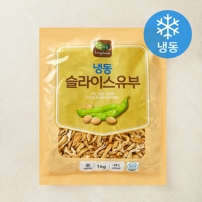 콩다움 슬라이스 유부 (냉동), 1kg, 1개