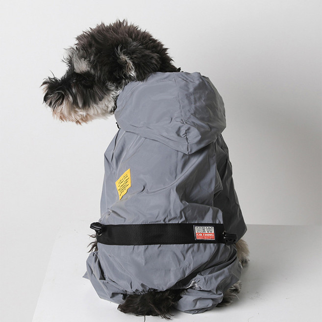 퍼피드림 반려동물 버크랑 레인코트 10010, 다크 그레이, 1개