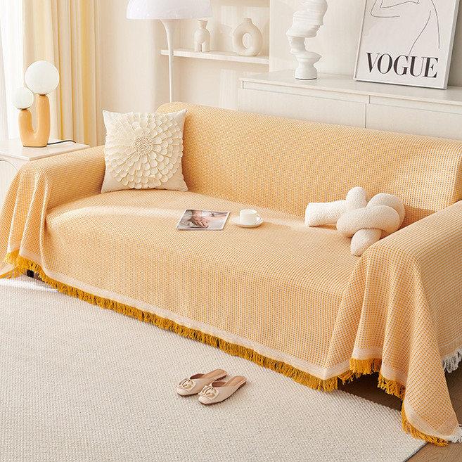 생활업글연구소 물세탁 가능한 소파커버, 레몬옐로우, 1개