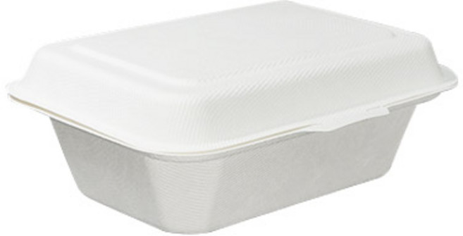 펄프 일회용 도시락 용기 004 화이트, 100개입, 1개